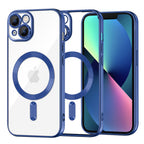 Husă transparentă Techsuit Luxury Crystal MagSafe iPhone 13 – Albastru închis – imagine 7