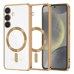 Husă transparentă Techsuit Luxury Crystal MagSafe Galaxy S24 – Auriu – imagine 3