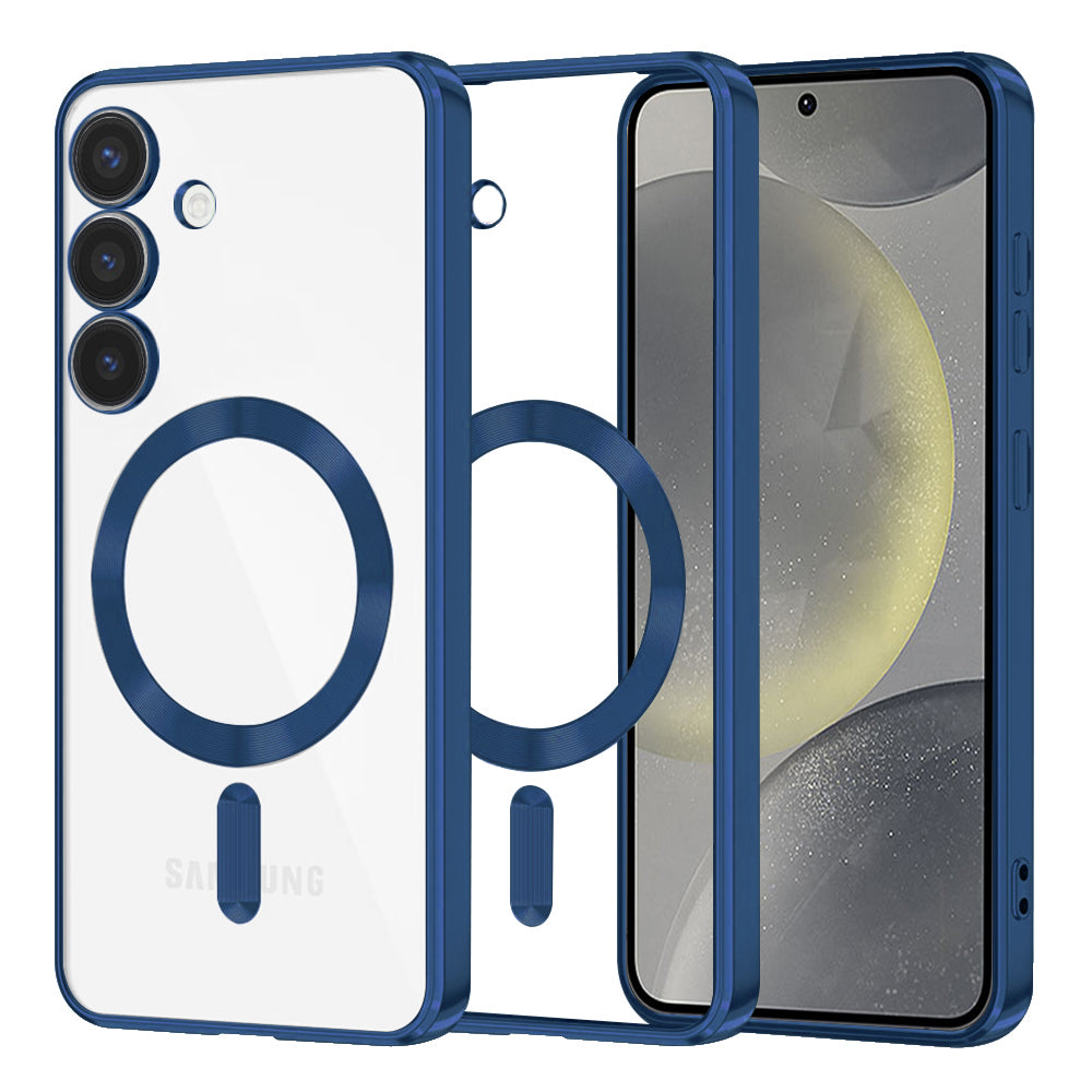 Husă transparentă Techsuit Luxury Crystal MagSafe Galaxy S24 – Albastru închis – imagine 5