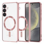 Husă transparentă Techsuit Luxury Crystal MagSafe Galaxy S24 – Roz – imagine 4