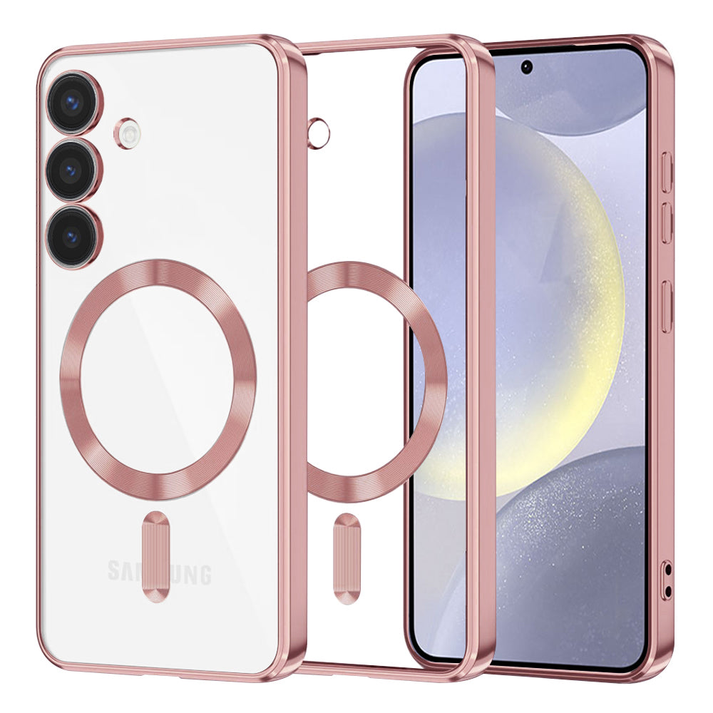 Husă transparentă Techsuit Luxury Crystal MagSafe Galaxy S24+ – Roz – imagine 4