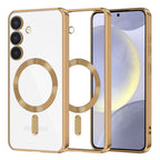 Husă transparentă Techsuit Luxury Crystal MagSafe Galaxy S24+ – Auriu – imagine 1