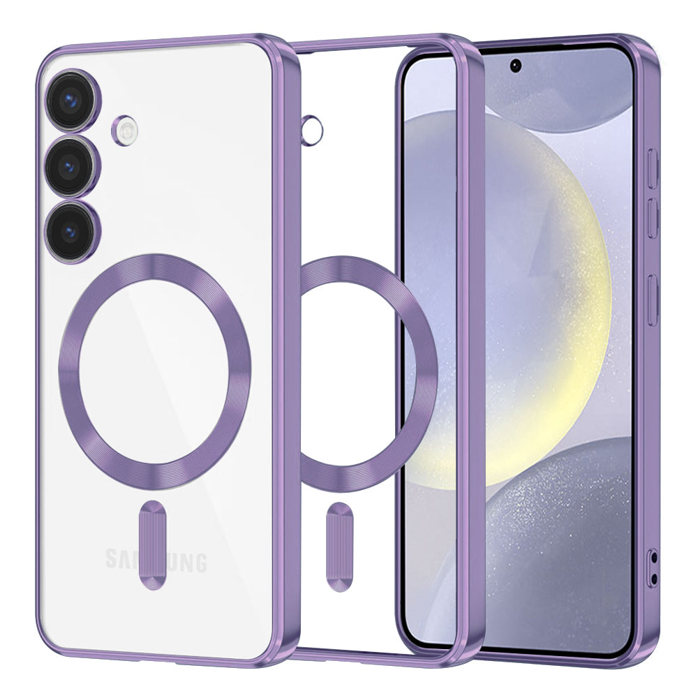 Husă transparentă Techsuit Luxury Crystal MagSafe Galaxy S24+ – Mov deschis – imagine 5