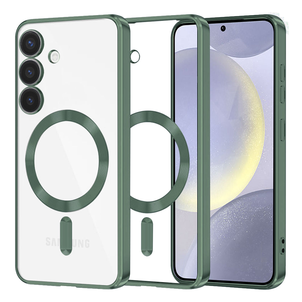 Husă transparentă Techsuit Luxury Crystal MagSafe Galaxy S24+ – Verde închis – imagine 6