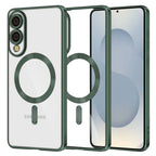 Husă transparentă Techsuit Luxury Crystal MagSafe Galaxy S25 Edge – Verde închis – imagine 11