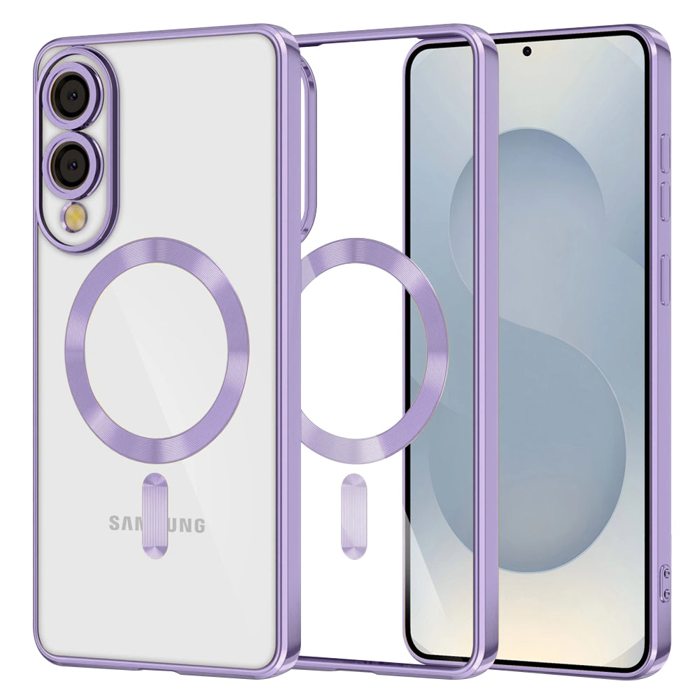 Husă transparentă Techsuit Luxury Crystal MagSafe Galaxy S25 Edge – Mov deschis – imagine 9