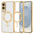 Husă transparentă Techsuit Luxury Crystal MagSafe Galaxy S25 Edge – Auriu – imagine 1