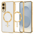 Husă transparentă Techsuit Luxury Crystal MagSafe Galaxy S25 Edge – Auriu – imagine 1