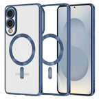 Husă transparentă Techsuit Luxury Crystal MagSafe Galaxy S25 Edge – Albastru închis – imagine 13