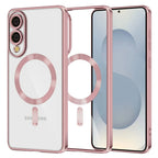 Husă transparentă Techsuit Luxury Crystal MagSafe Galaxy S25 Edge – Roz – imagine 5