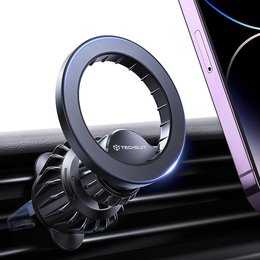 Suport auto magnetic Techsuit AirFix MagSafe, grila de ventilație – imagine 1
