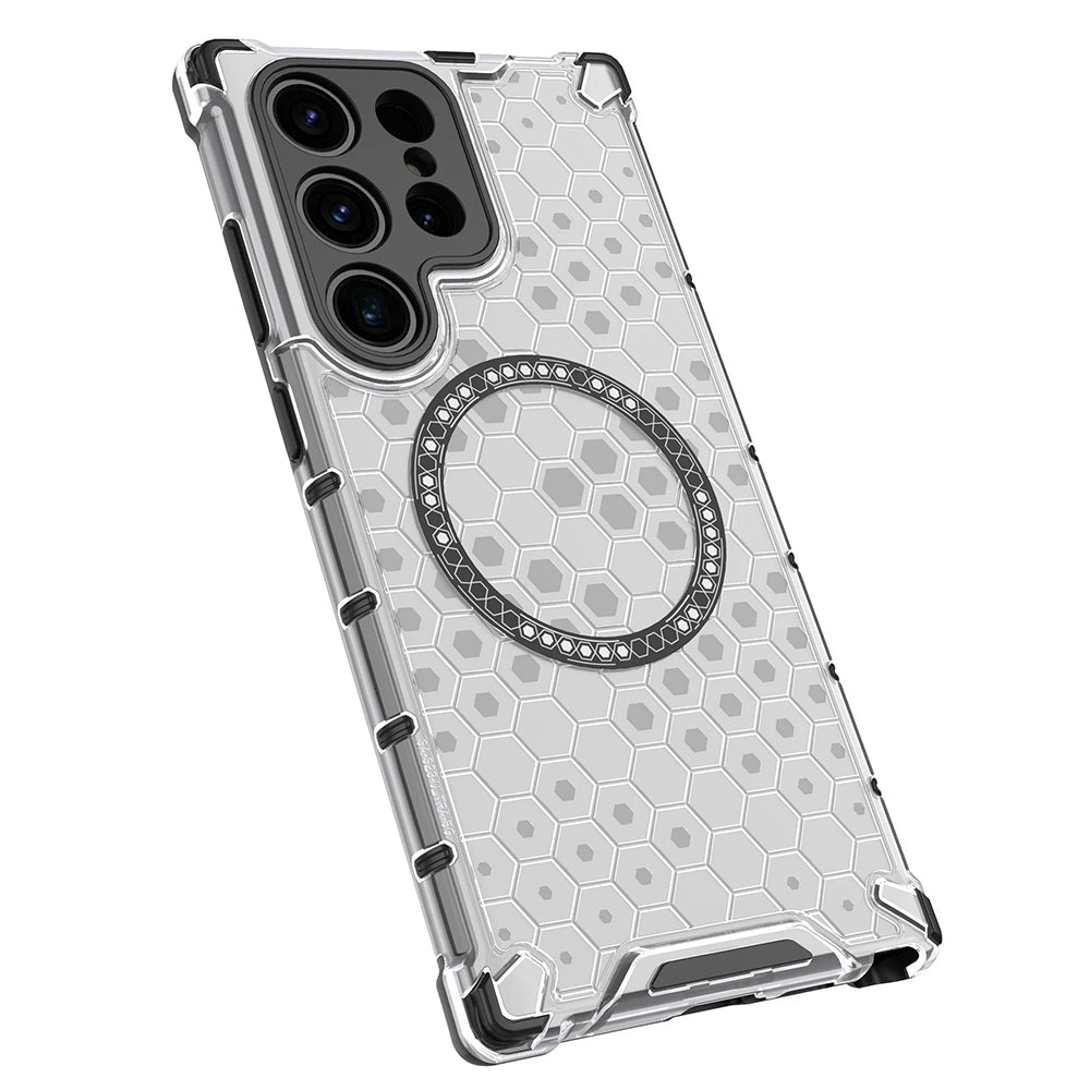 Husă Galaxy S24 Ultra Techsuit HoneyComb Shield MagSafe, alb – imagine 2