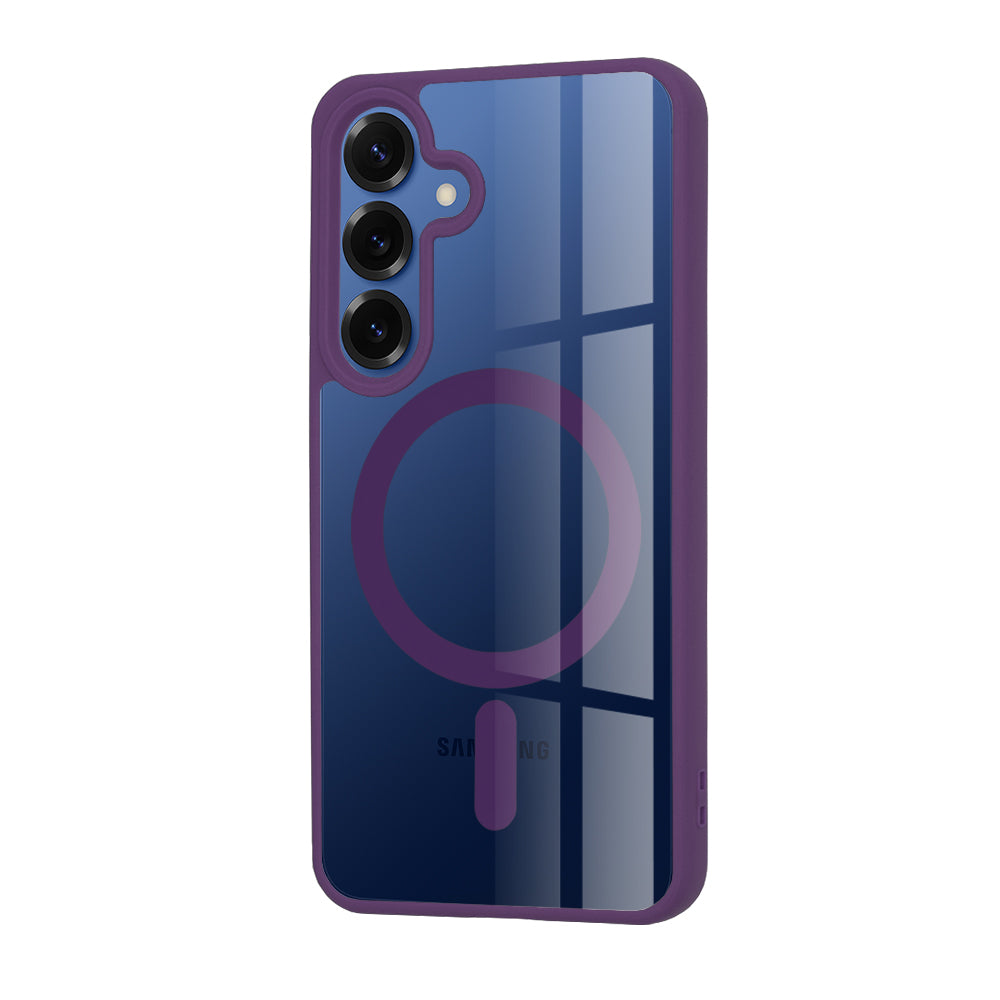 Husă transparentă Techsuit MagSafe Pro Galaxy S25 – Mov – imagine 3