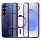 Husă transparentă Techsuit MagSafe Pro Galaxy S25 – Mov – imagine 1