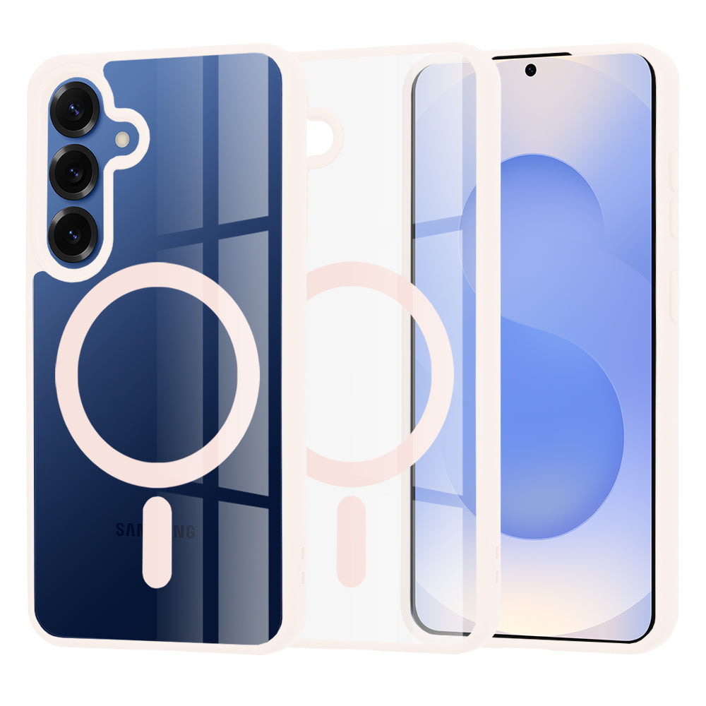 Husă transparentă Techsuit MagSafe Pro Galaxy S25 – Roz nude – imagine 11