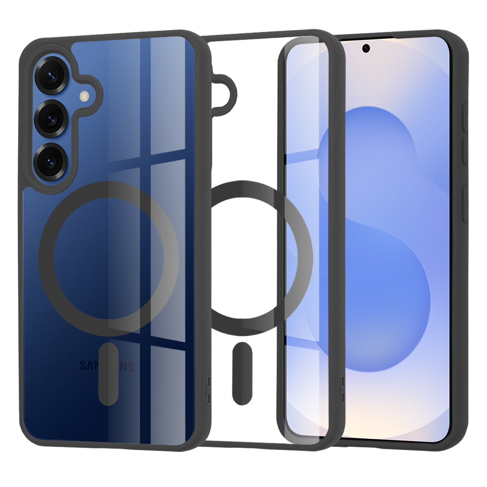Husă transparentă Techsuit MagSafe Pro Galaxy S25 – Negru – imagine 5
