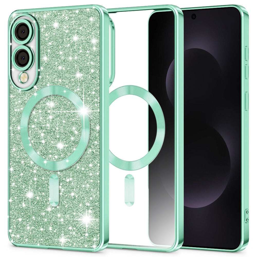 Husă Techsuit Luxury Glitter MagSafe Galaxy S25 Edge – Mov închis – imagine 5
