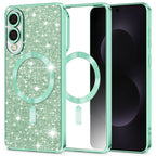 Husă Techsuit Luxury Glitter MagSafe Galaxy S25 Edge – Albastru închis – imagine 4