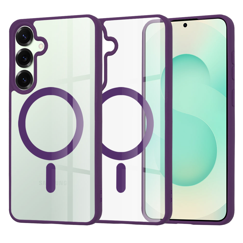 Husă transparentă Techsuit MagSafe Pro Galaxy S25 Plus – Mov – imagine 4
