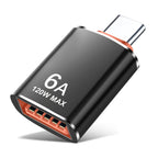 Adaptor OTG USB la USB-C, 5 Gbps, 120W, negru – Techsuit A2 – imagine 2