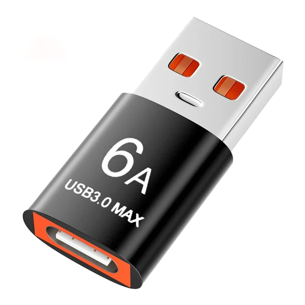 Adaptor USB la USB-C mamă, 6A, 5 Gbps, negru – Techsuit A5 – imagine 2