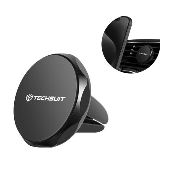 Suport auto magnetic Techsuit TinyGrip S9, mini, pentru grila de ventilație, 21 g – negru
