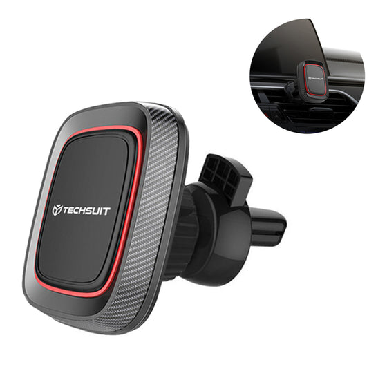 Suport auto magnetic Techsuit MagGrip S5, grilă de ventilație, rotire 360°, compact – negru