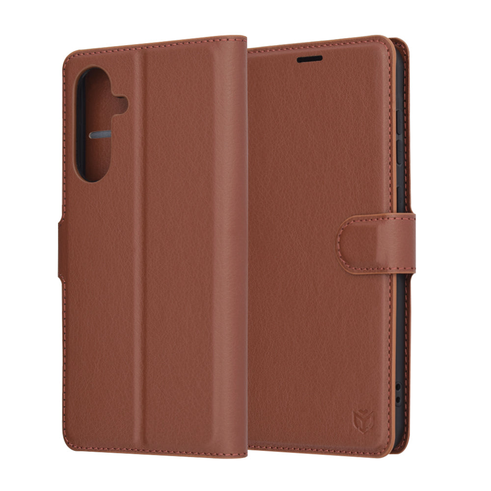 Husă portofel Techsuit Leather Folio Galaxy A56 5G – Maro – imagine 6
