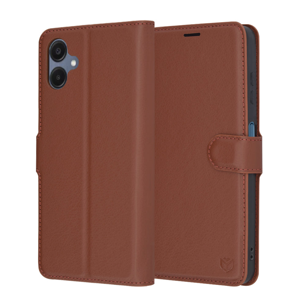 Husă portofel Techsuit Leather Folio Galaxy A06 – Maro – imagine 1