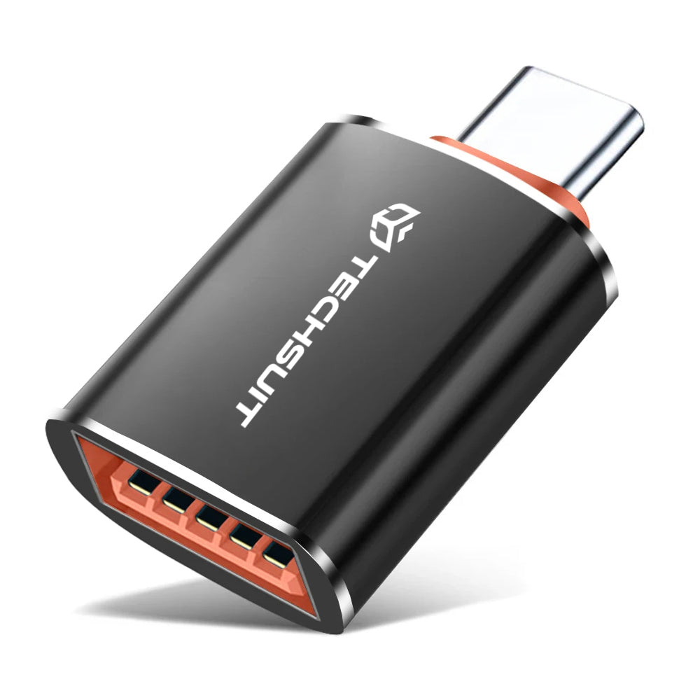 Adaptor OTG USB la USB-C, 5 Gbps, 120W, negru – Techsuit A2 – imagine 1