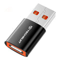 Adaptor USB la USB-C mamă, 6A, 5 Gbps, negru – Techsuit A5 – imagine 1
