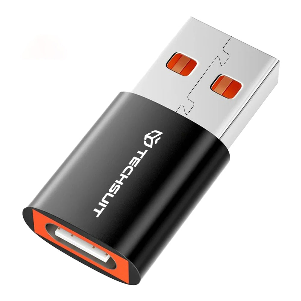 Adaptor USB la USB-C mamă, 6A, 5 Gbps, negru – Techsuit A5 – imagine 1