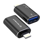 Adaptor OTG Lightning la USB și USB-C, negru – Techsuit A18 – imagine 1
