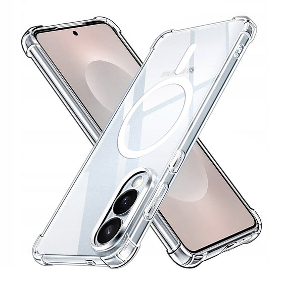Husă transparentă Techsuit Shockproof Clear Silicone MagSafe pentru Samsung Galaxy S25 Edge