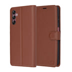 Husă portofel Techsuit Leather Folio Galaxy A14 / A14 5G – Maro – imagine 1