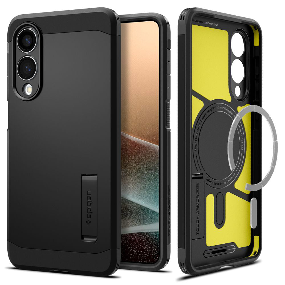 Husă Spigen Tough Armor MagSafe Galaxy S25 Edge – Negru – imagine 1