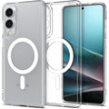 Husă Spigen Ultra Hybrid MagSafe Galaxy S25 Edge – Transparent / Alb – imagine 1
