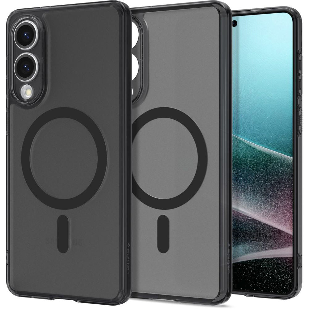 Husă Spigen Ultra Hybrid MagSafe Galaxy S25 Edge – Frost Black (negru mat translucid) – imagine 7
