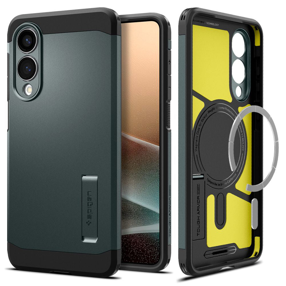 Husă Spigen Tough Armor MagSafe Galaxy S25 Edge – Abyss Green (verde) – imagine 7