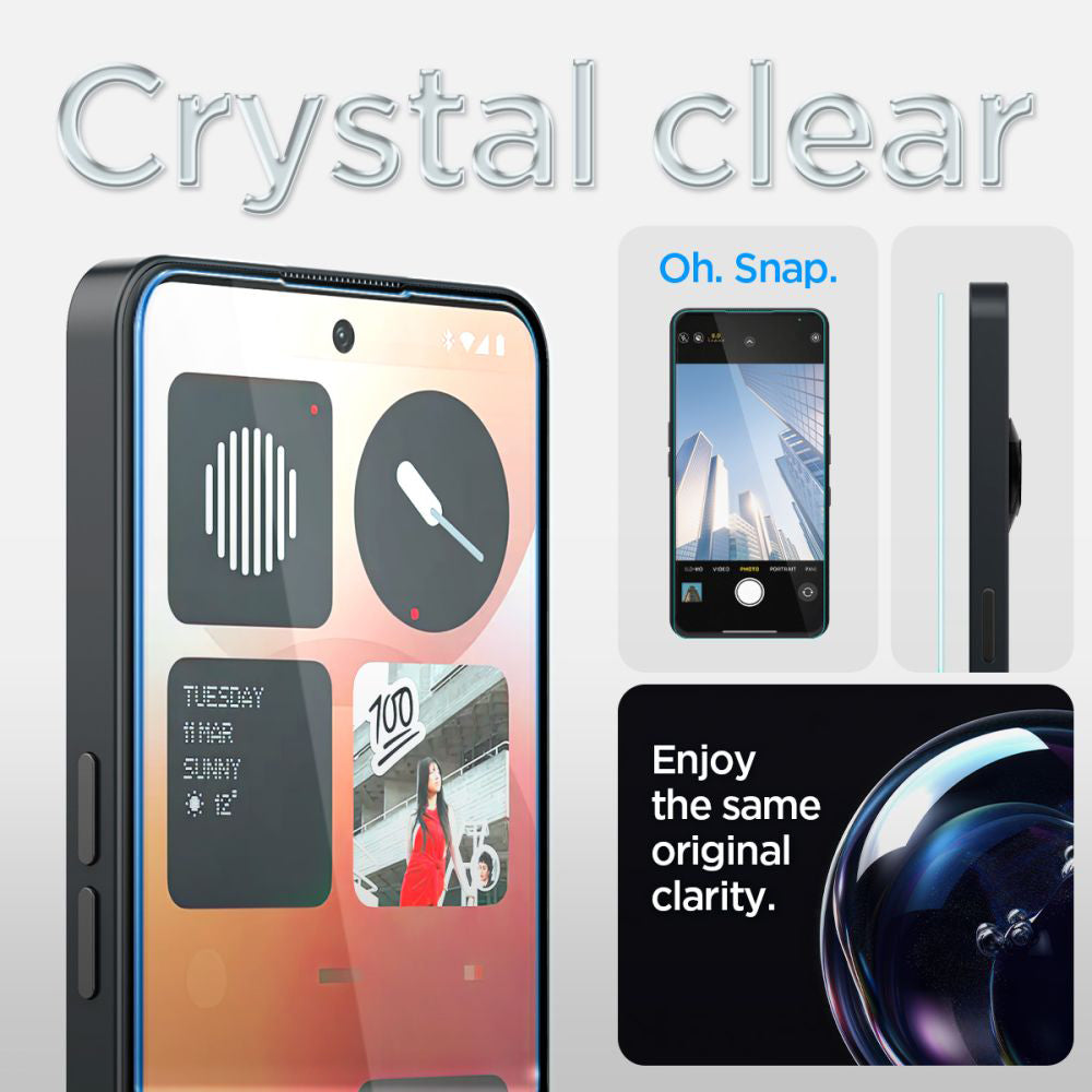 Folie de sticlă Spigen Glas.tR EZ Fit HD pentru Nothing Phone (3a) / (3a) Pro – imagine 4