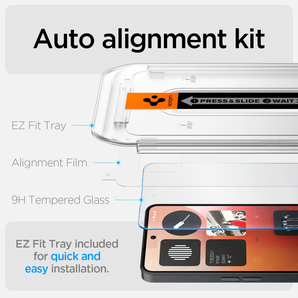 Folie de sticlă Spigen Glas.tR EZ Fit HD pentru Nothing Phone (3a) / (3a) Pro – imagine 5