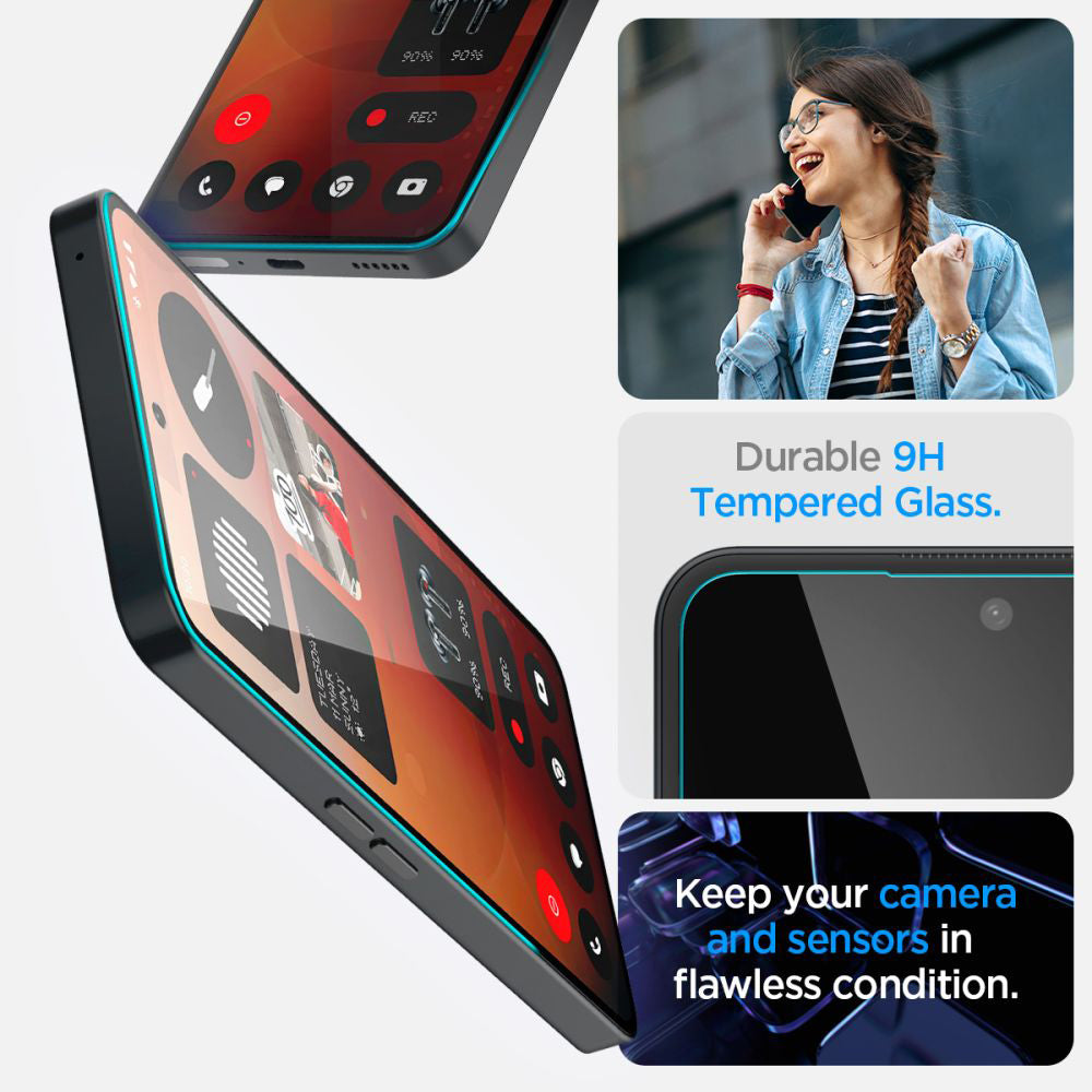 Folie de sticlă Spigen Glas.tR EZ Fit HD pentru Nothing Phone (3a) / (3a) Pro – imagine 3
