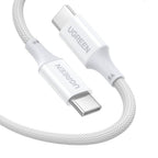 Cablu Ugreen US557 USB-C la USB-C 100W, 1 m, alb – imagine 2