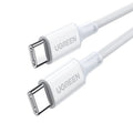 Cablu Ugreen US557 USB-C la USB-C 100W, 1 m, alb – imagine 1