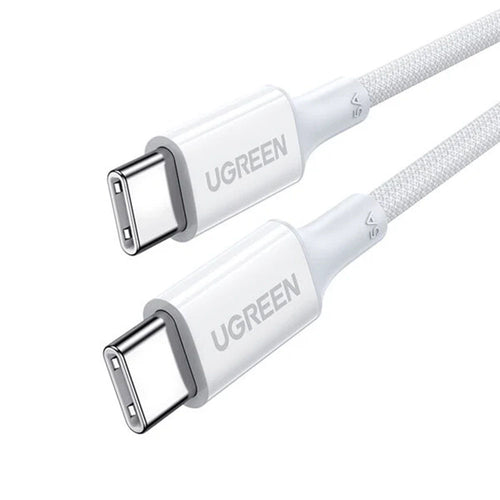 Cablu Ugreen US557 USB-C la USB-C 100W, 1 m, alb – imagine 1