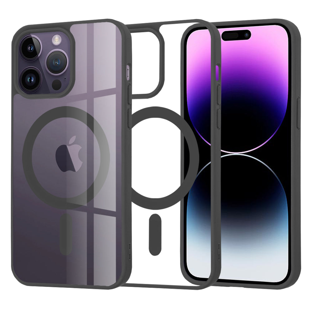 Husă transparentă Techsuit MagSafe Pro iPhone 14 Pro Max – Negru – imagine 2