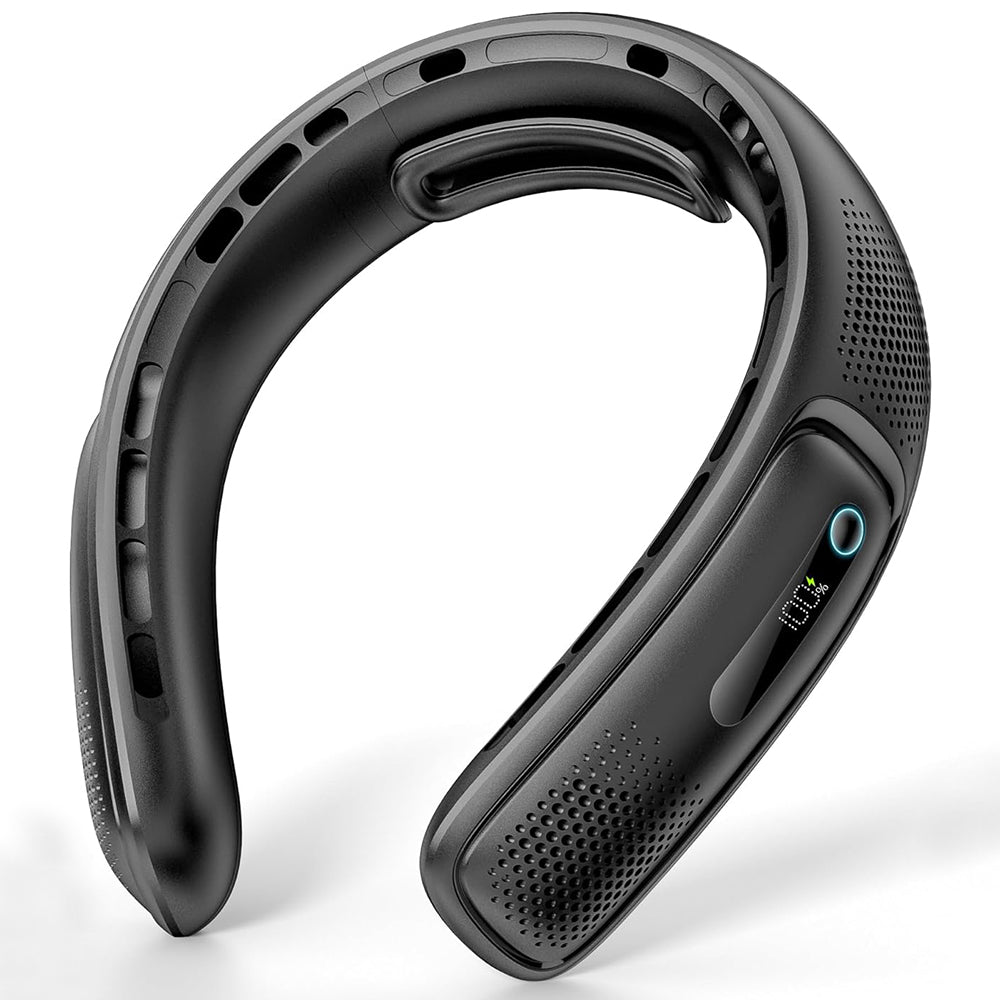 Ventilator de gât, 4 guri de aer, 4000 mAh, negru – Techsuit S11 – imagine 1