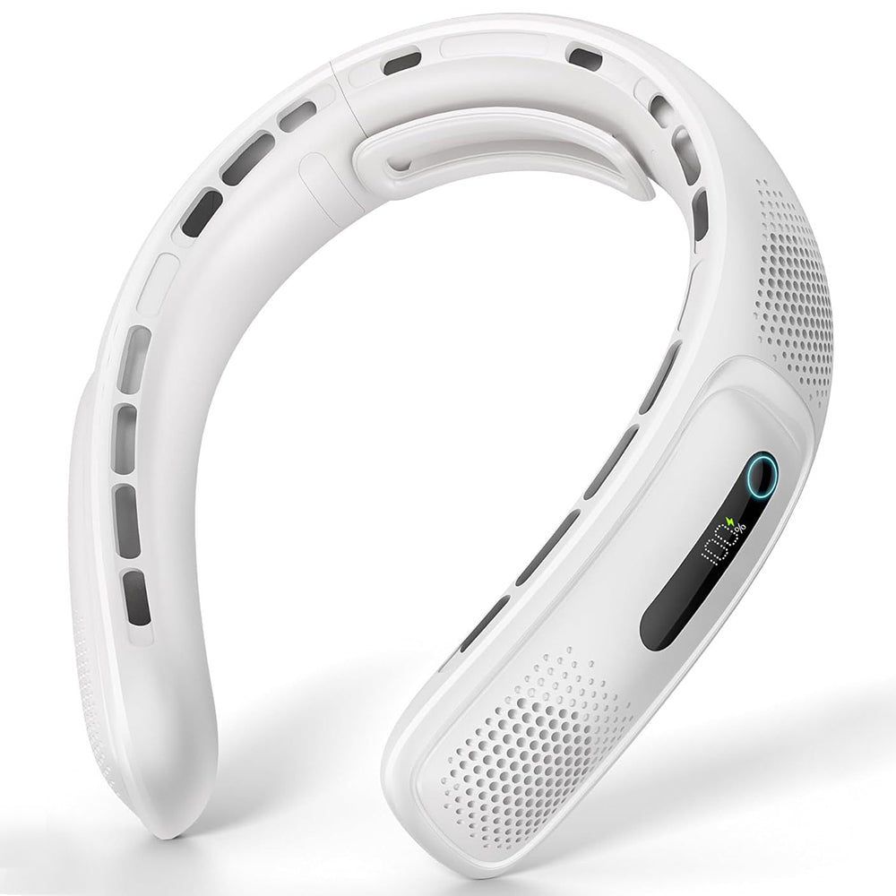 Ventilator de gât, 4 guri de aer, 4000 mAh, alb – Techsuit S11 – imagine 1