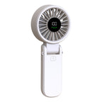 Mini ventilator de mână, 100 trepte, LED, USB-C, alb – Techsuit A10 – imagine 2