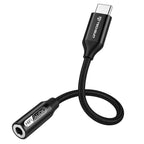 Adaptor audio USB-C la jack 3,5 mm, DAC 48 kHz, negru – Techsuit AC13 – imagine 1